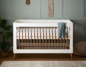 maya cot bed white and wood