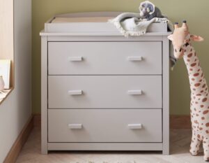 mona grey baby dresser + changing table